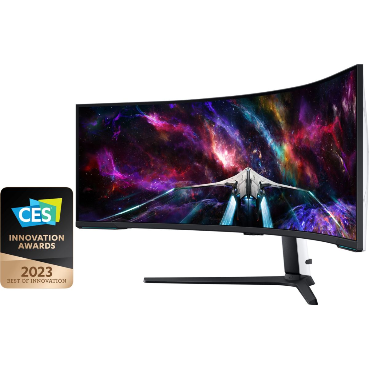 Ecran PC Gamer ODYSSEY G9NEO G95 57" Incurvé 1000R DUHD 240Hz VA MiniLED HDR 1000 AMD FreeSync couleur unique, SAMSUNG
