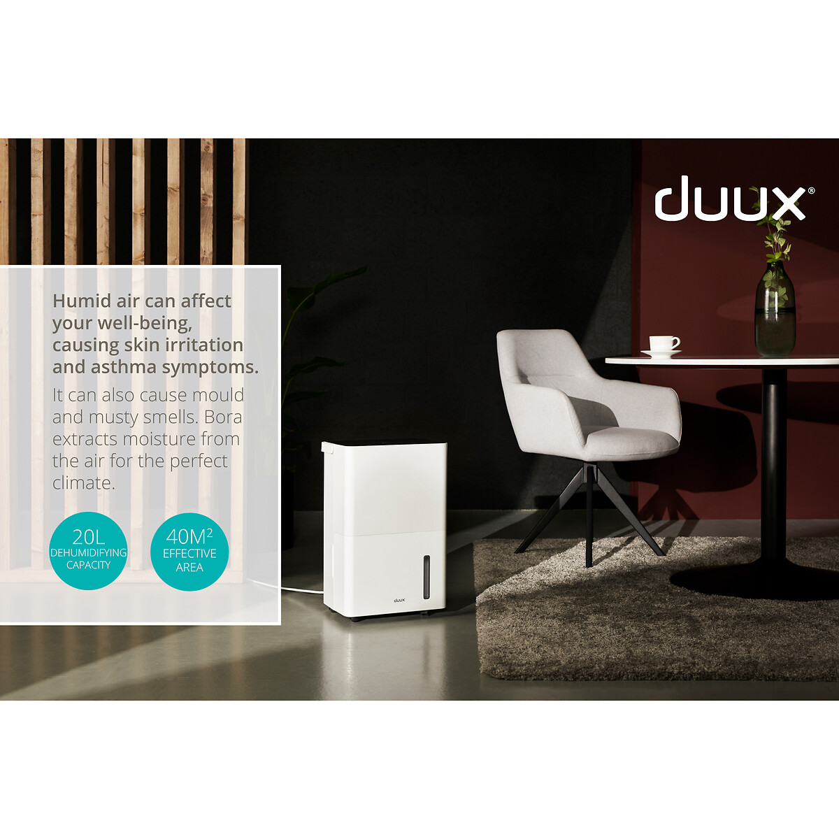 Bora Smart Dehumidifier - DXDH02UK white, DUUX