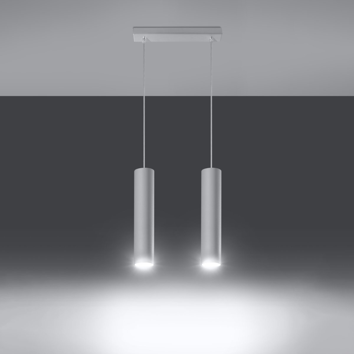 Suspension Acier Blanc GU10 2 Lagos blanc, EDEN