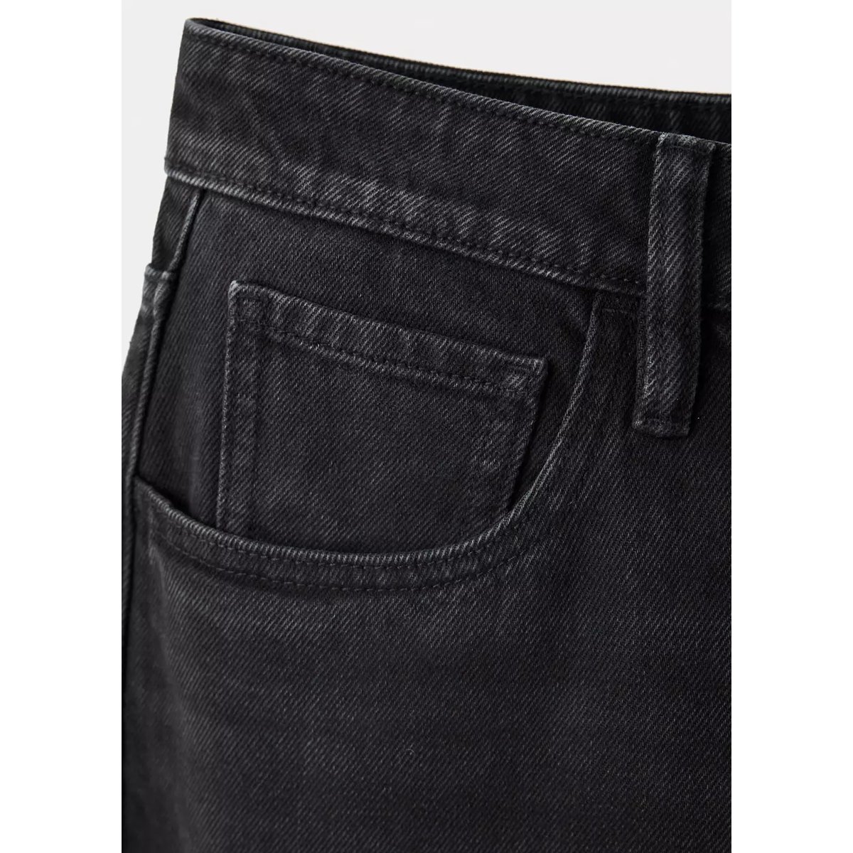 Jean balloon taille normale black denim, MANGO