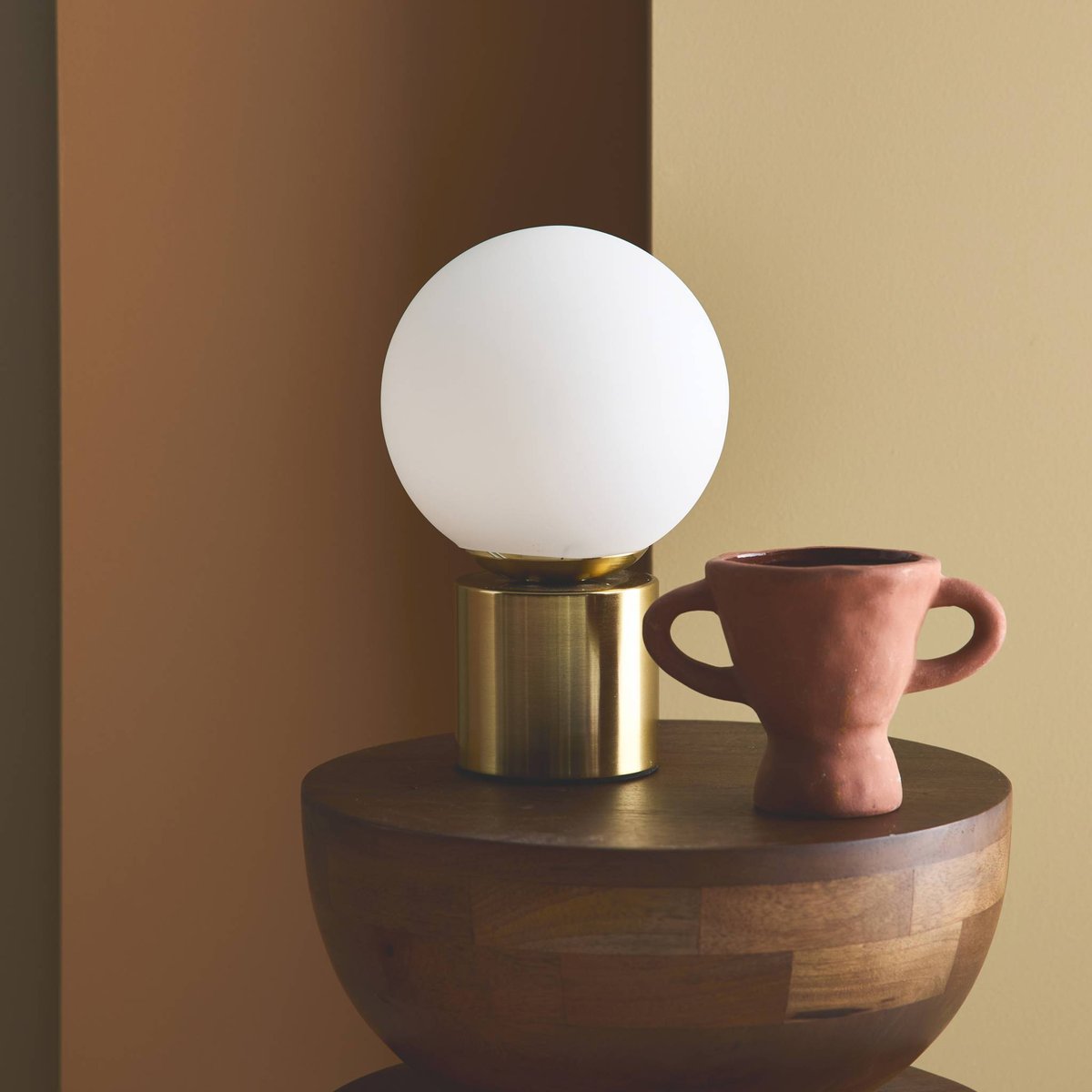 Lampe à poser métal et verre H 25cm NINO or, SWEEEK