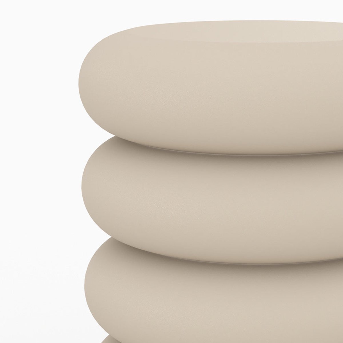 Tabouret rond en métal H41 cm - FÉLICIE gris, MAISON PAVANE