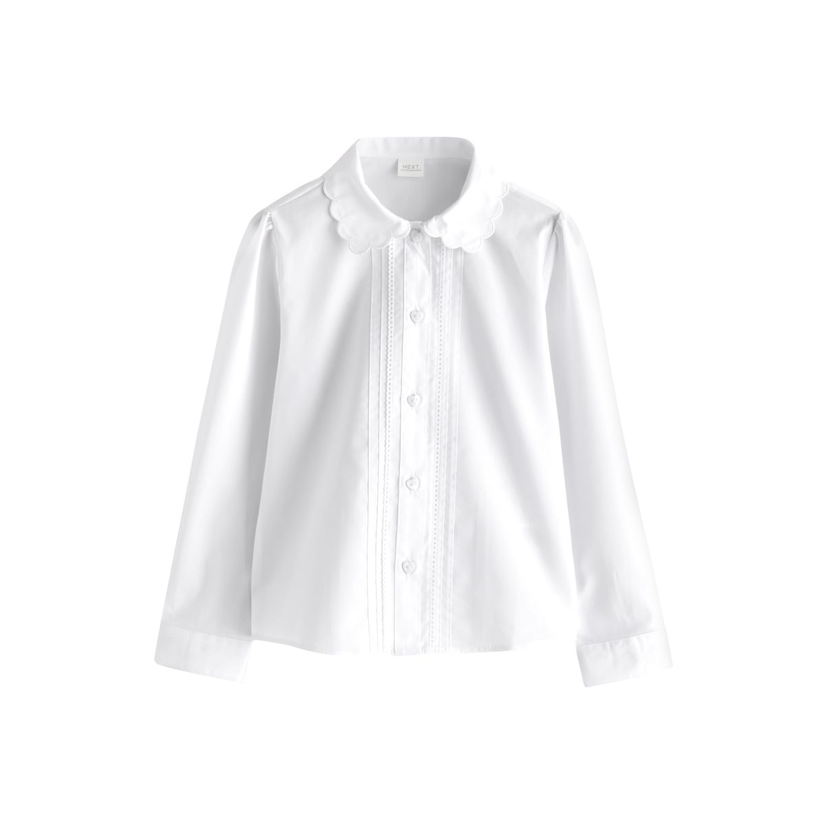 Chemisier manches longues dentelle, lot de 2 blanc, NEXT