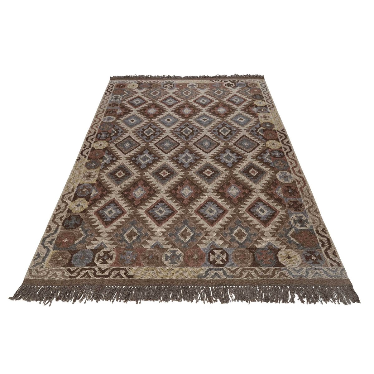 Tapis en laine, tissé main, oriental , MIGNY brun, WECON HOME