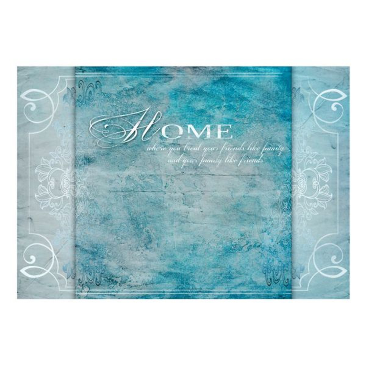 Papier peint intissé panoramique Textes Home, where you ... blanc, EDEN