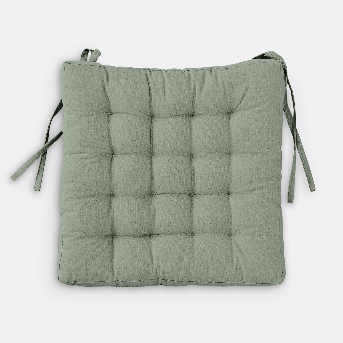 Galette de chaise coton recyclé, Scenario vert sauge, LA REDOUTE INTERIEURS