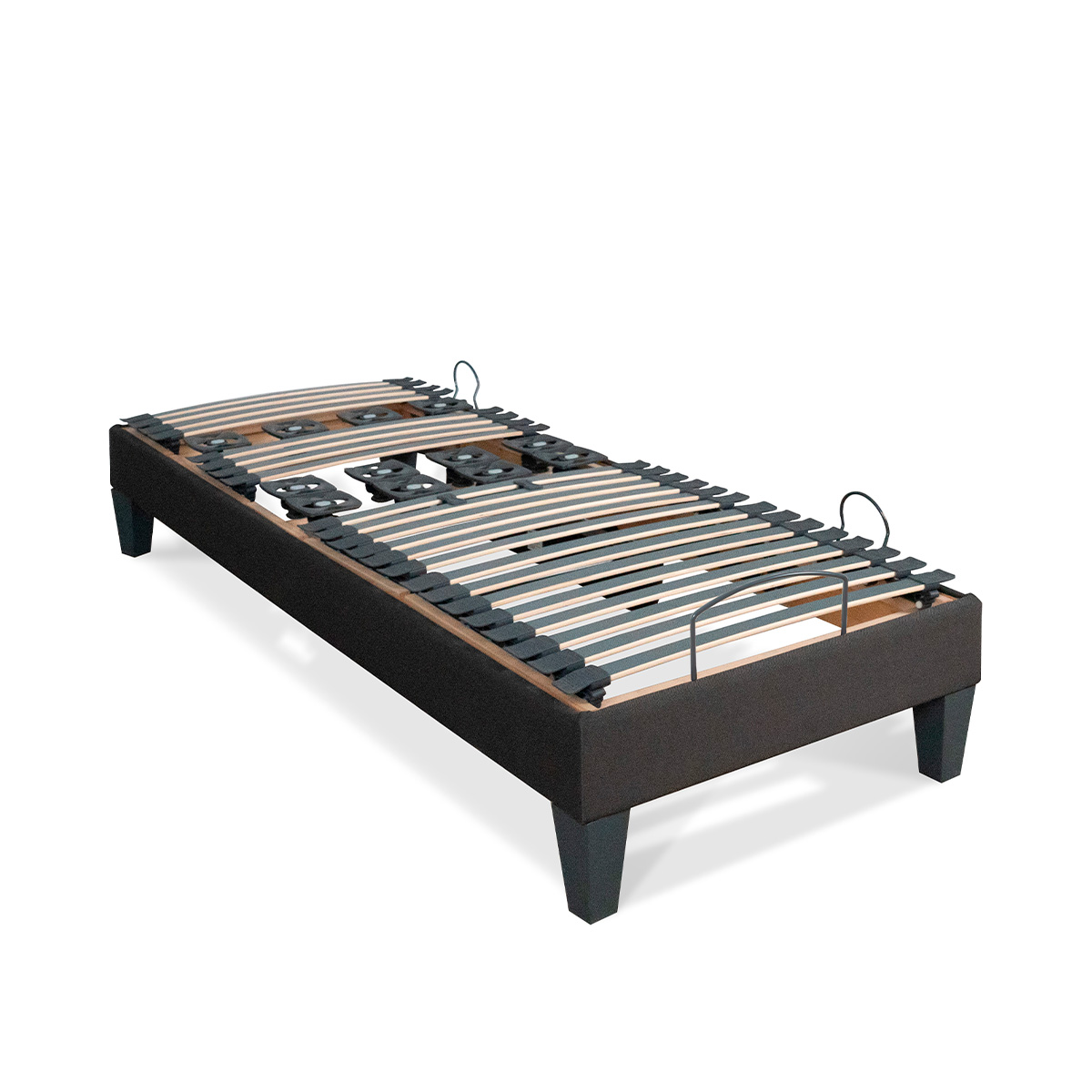 Ensemble Matelas Mémoire de forme ABSOLU avec sommier ROCHEREAU blanc, BELLECOUR