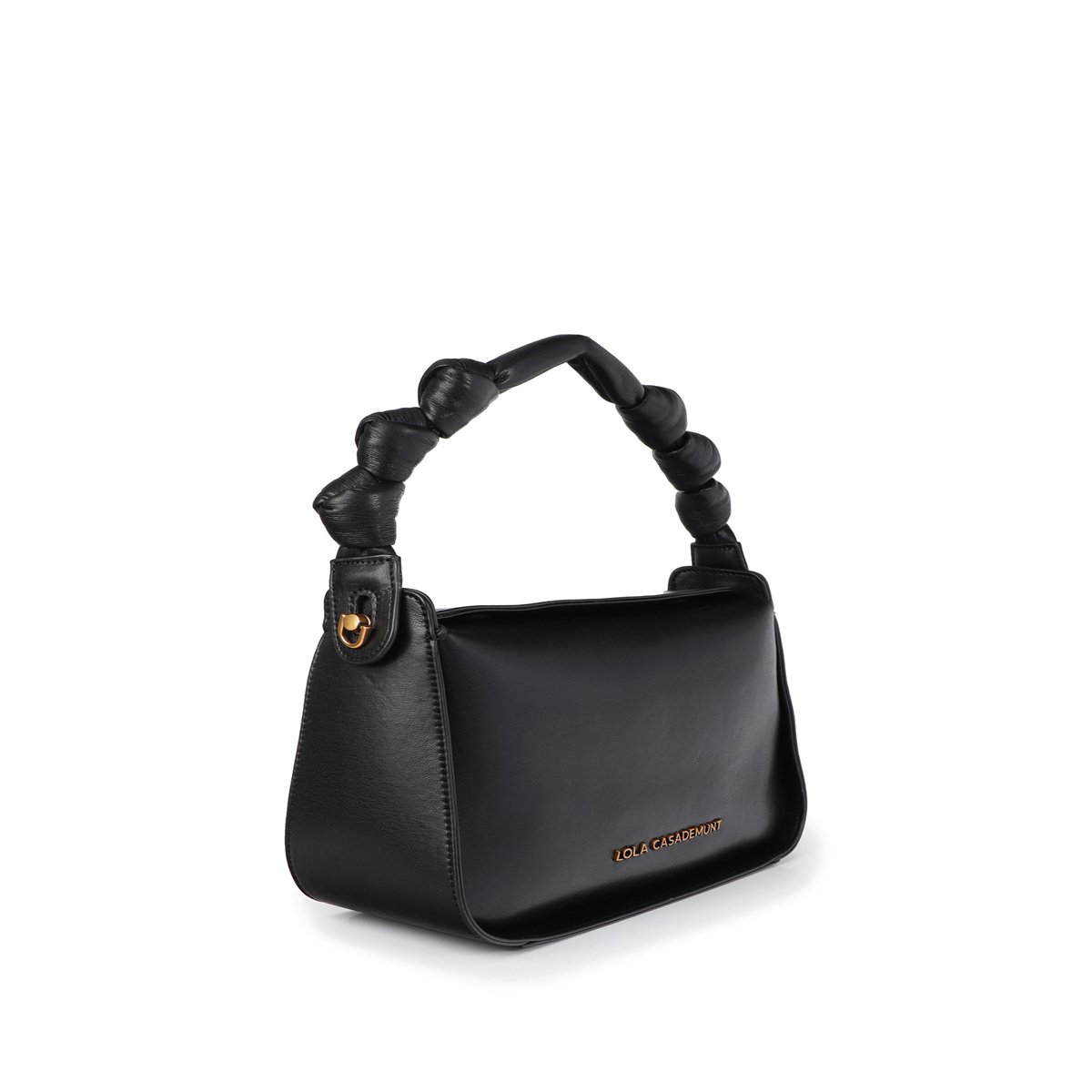 Mini sac à bandoulière avec anses nouées noir, LOLA CASADEMUNT
