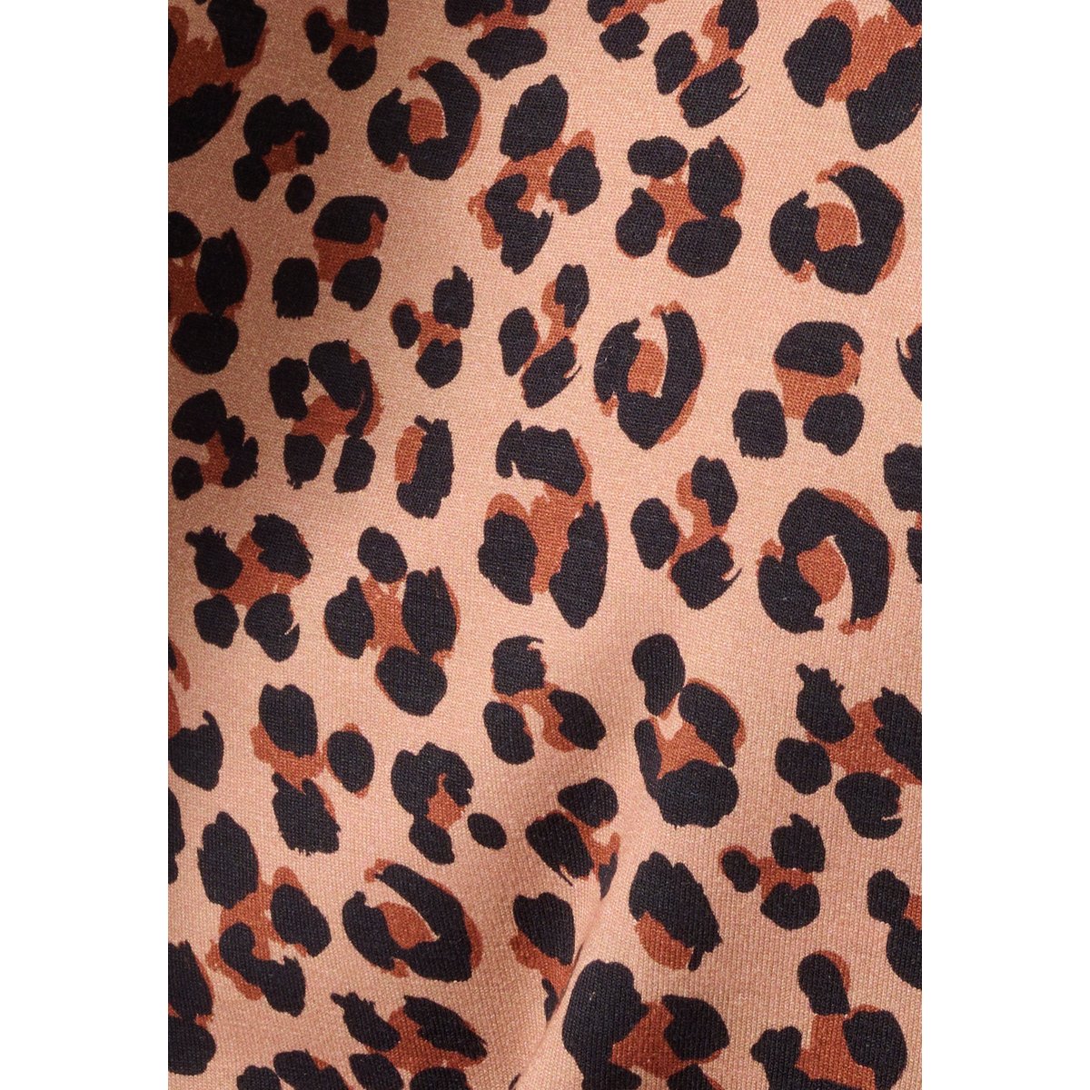 Sous pull col roulé marron beige animalier, DAMART