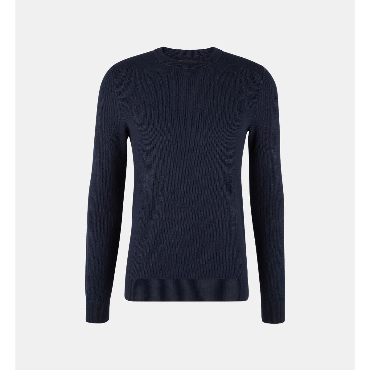 Pull droit uni tonron nid d'abeille coton bio bleu marine, GALERIES LAFAYETTE