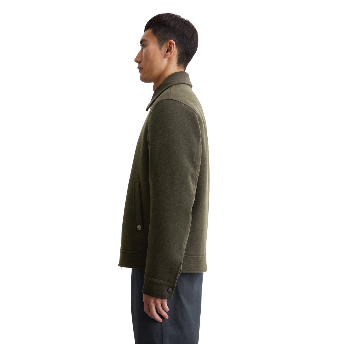 Veste en laine regular avec un léger rembourrage d'Unifi REPREVE®. vert foncé, MARC O'POLO