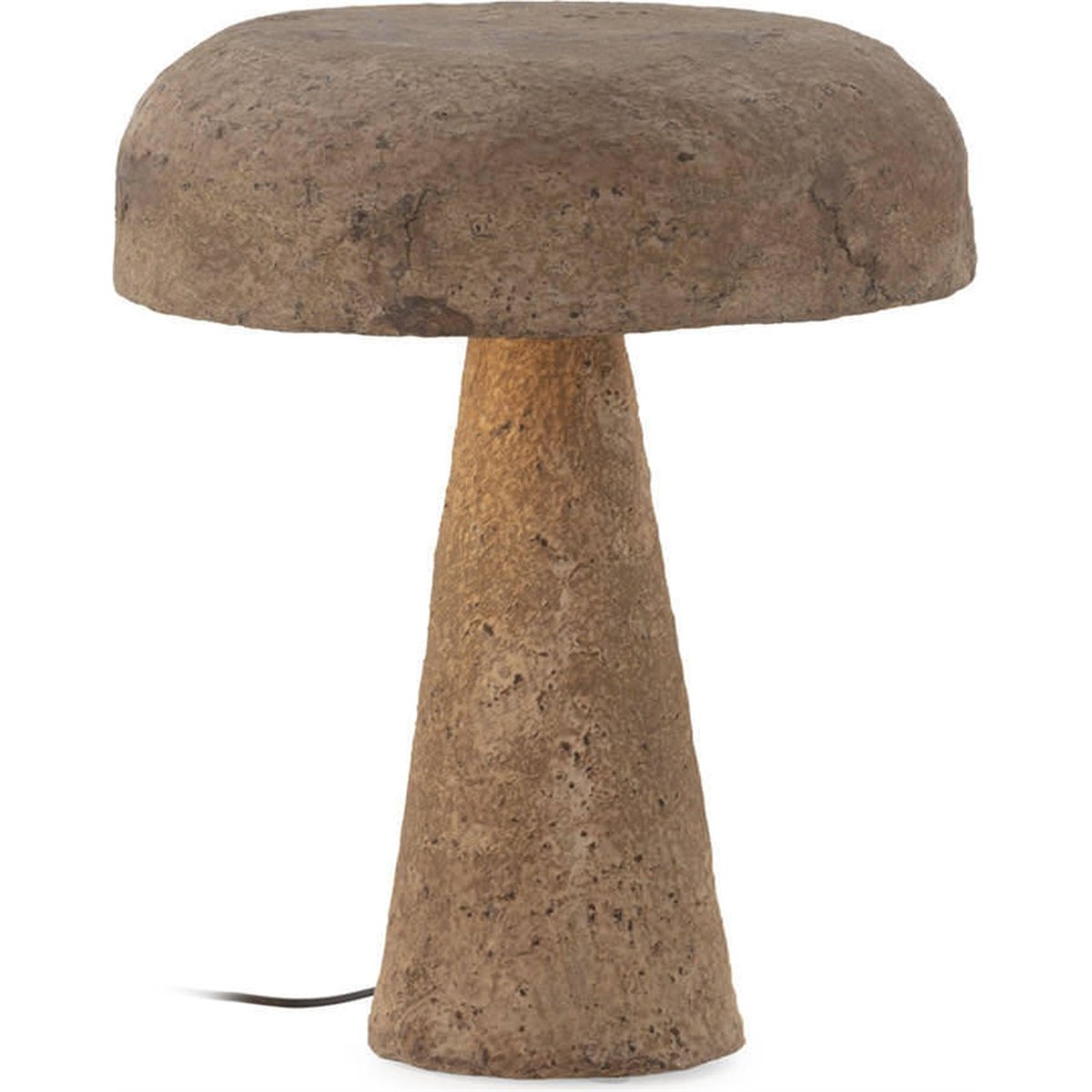 Lampe de table en papier mâché brun, RECOLLECTION