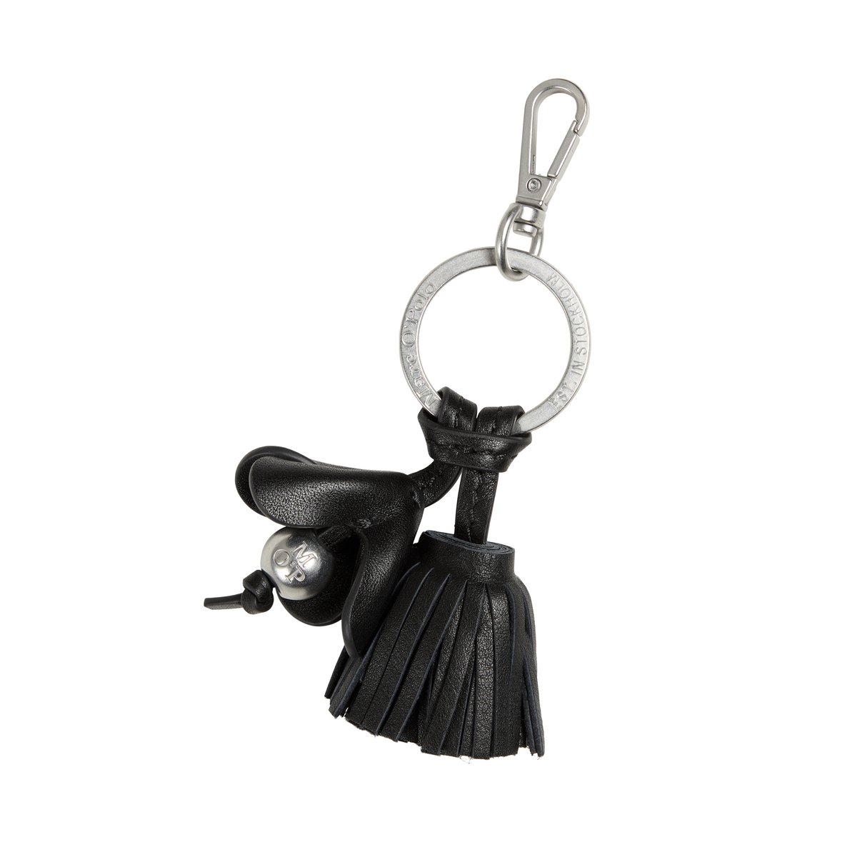 Porte-clés modèle Leila en cuir de vachette de qualité supérieure noir, MARC O'POLO