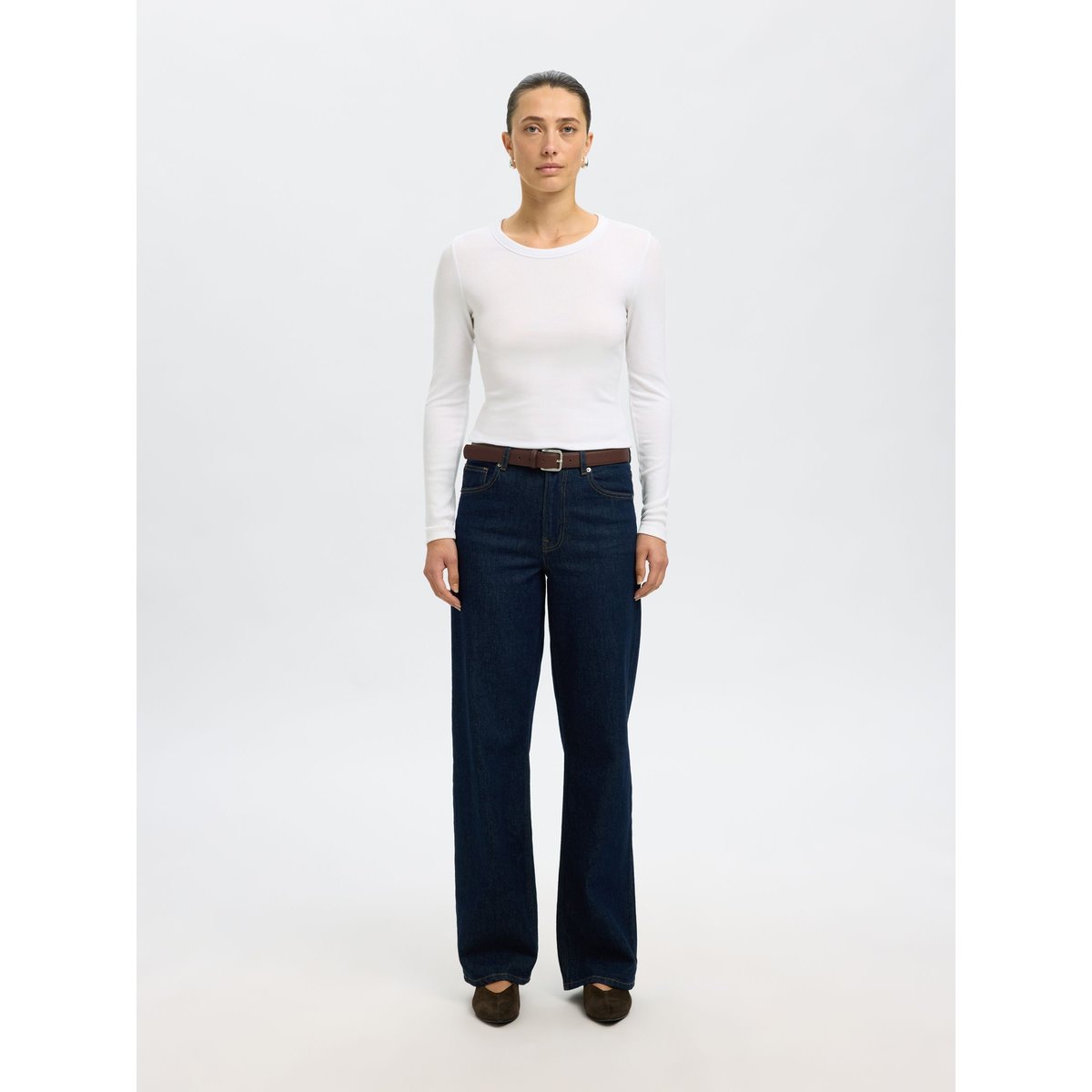 T-Shirt Manches longues bright white, SELECTED