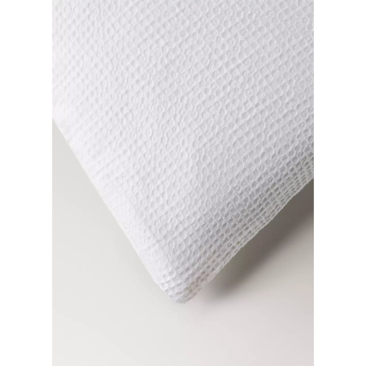 Housse de couette coton garment-dyed mini waffle lit 150/160 cm blanc cassé, MANGO HOME