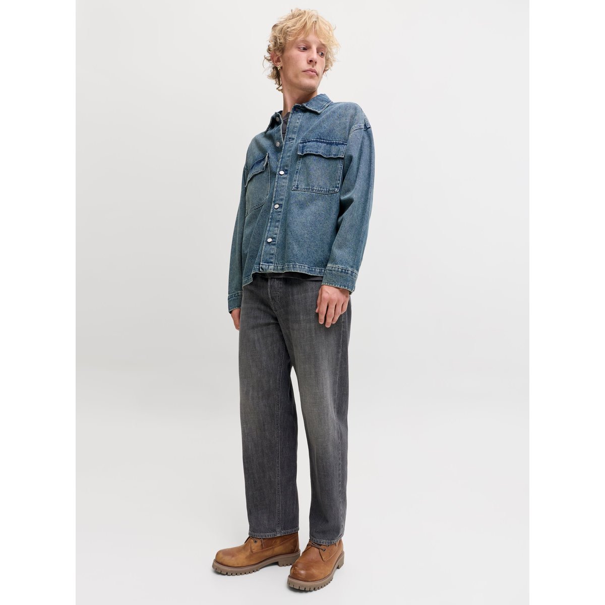 Jean À Coupe Ample black denim, JACK & JONES