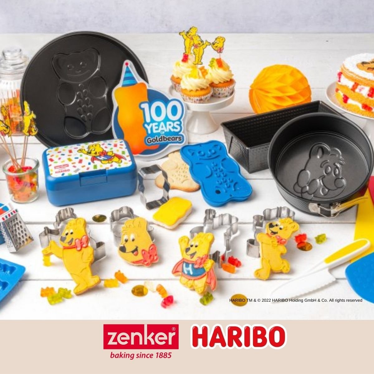 Lot de 2 emporte-pièces motif ourson HARIBO inox, ZENKER