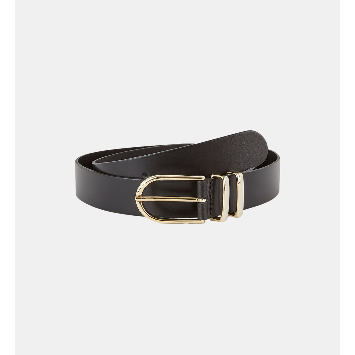 Ceinture fine hiesty cuir noir, GALERIES LAFAYETTE