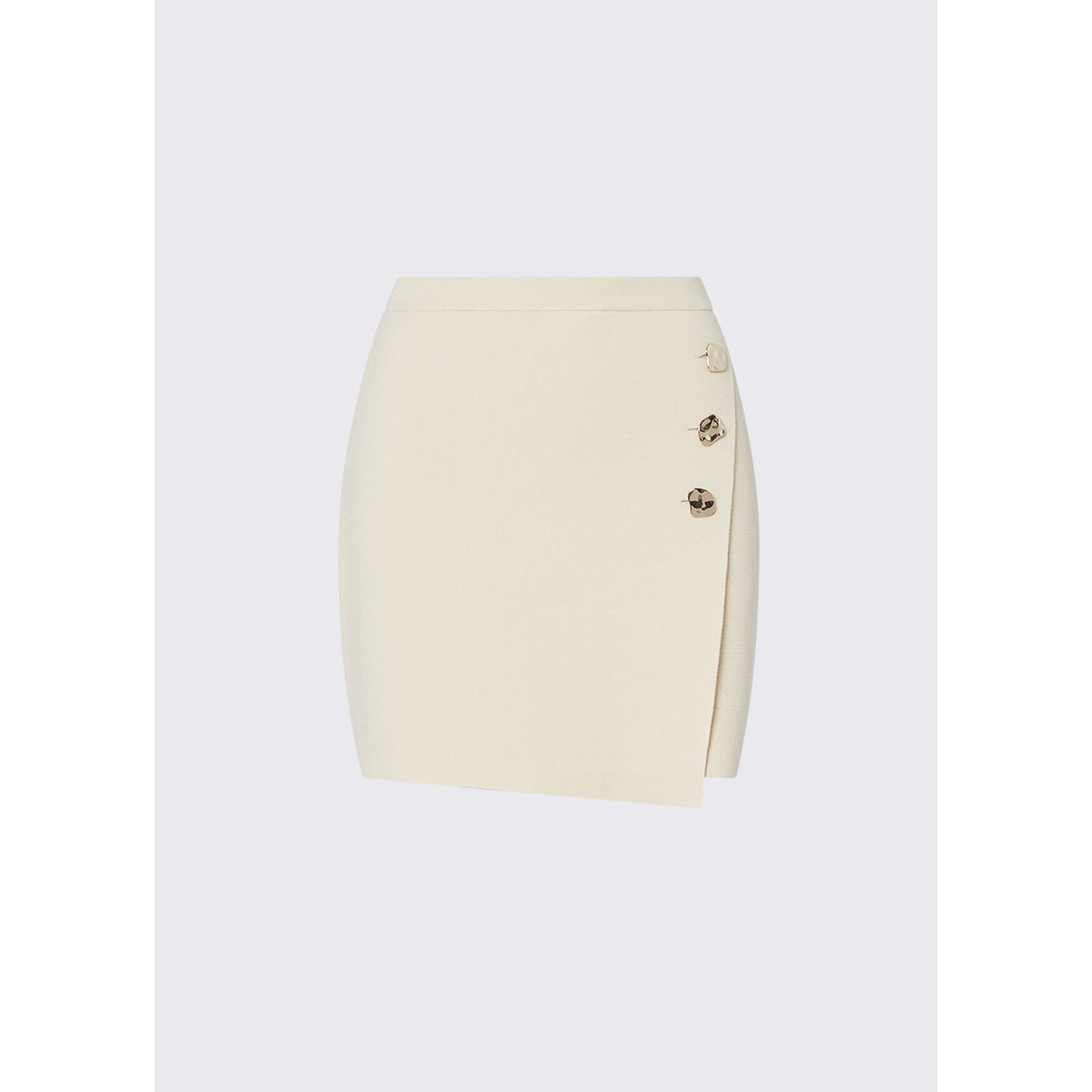 Mini-jupe en maille crème, LIU JO