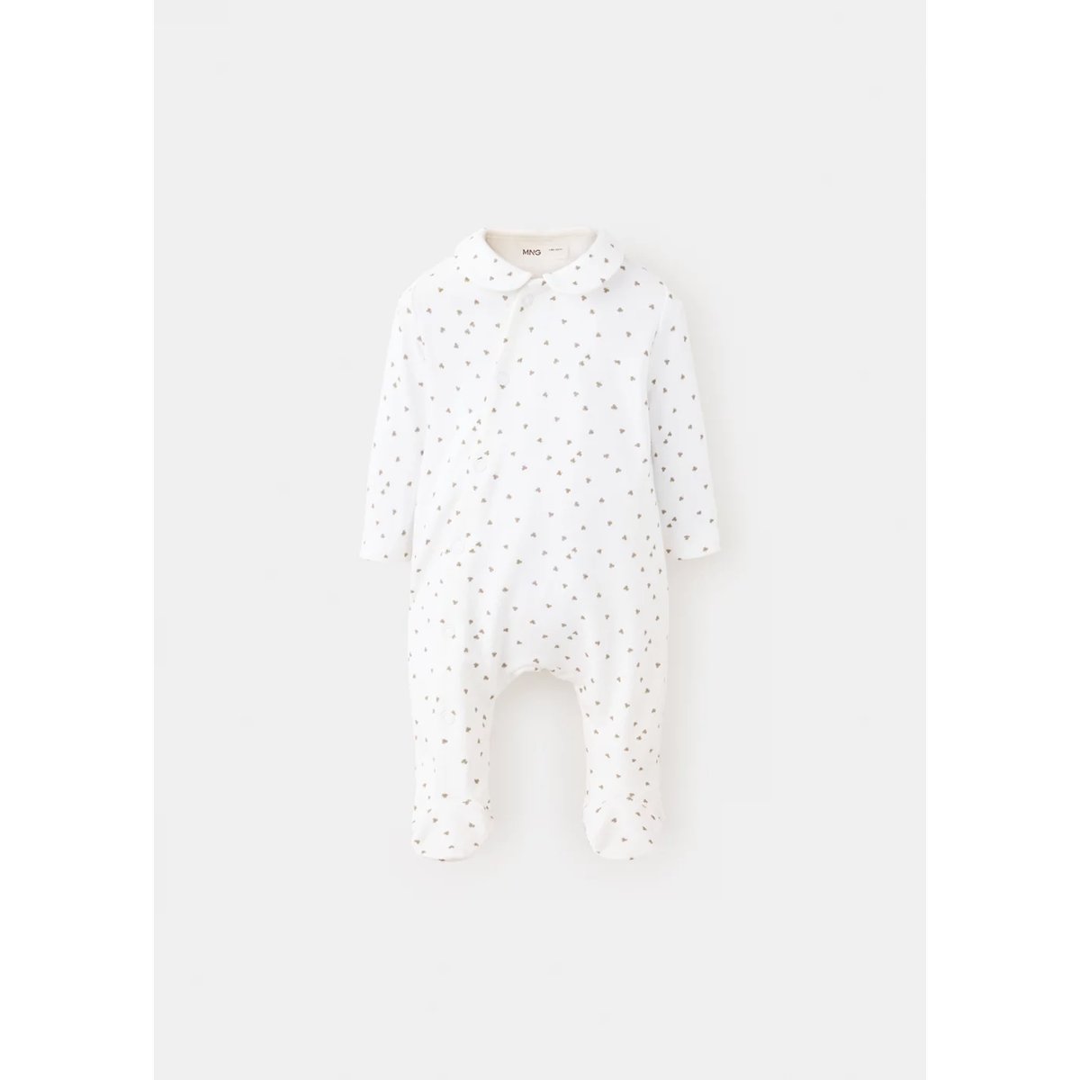 Pyjama long imprimé blanc cassé, MANGO BABY