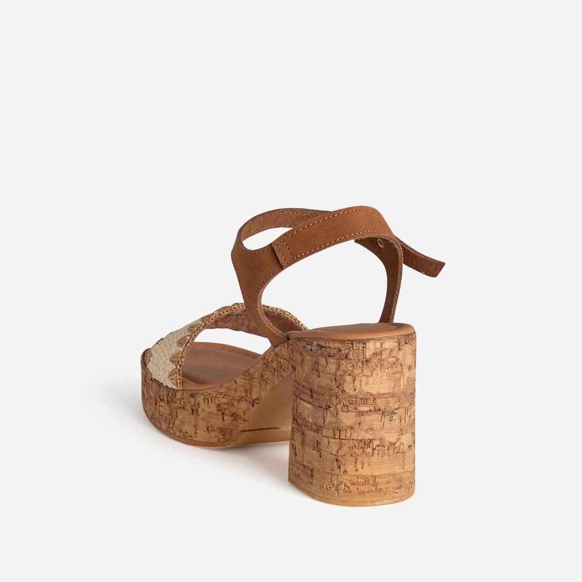 Sandale À Talon en cuir GERDINIA camel, TEXTO