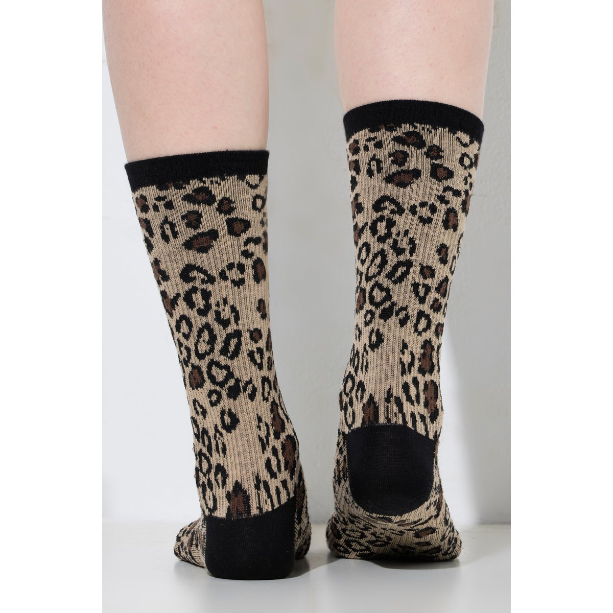 Bas de compression, motif léopard noir, ULLA POPKEN