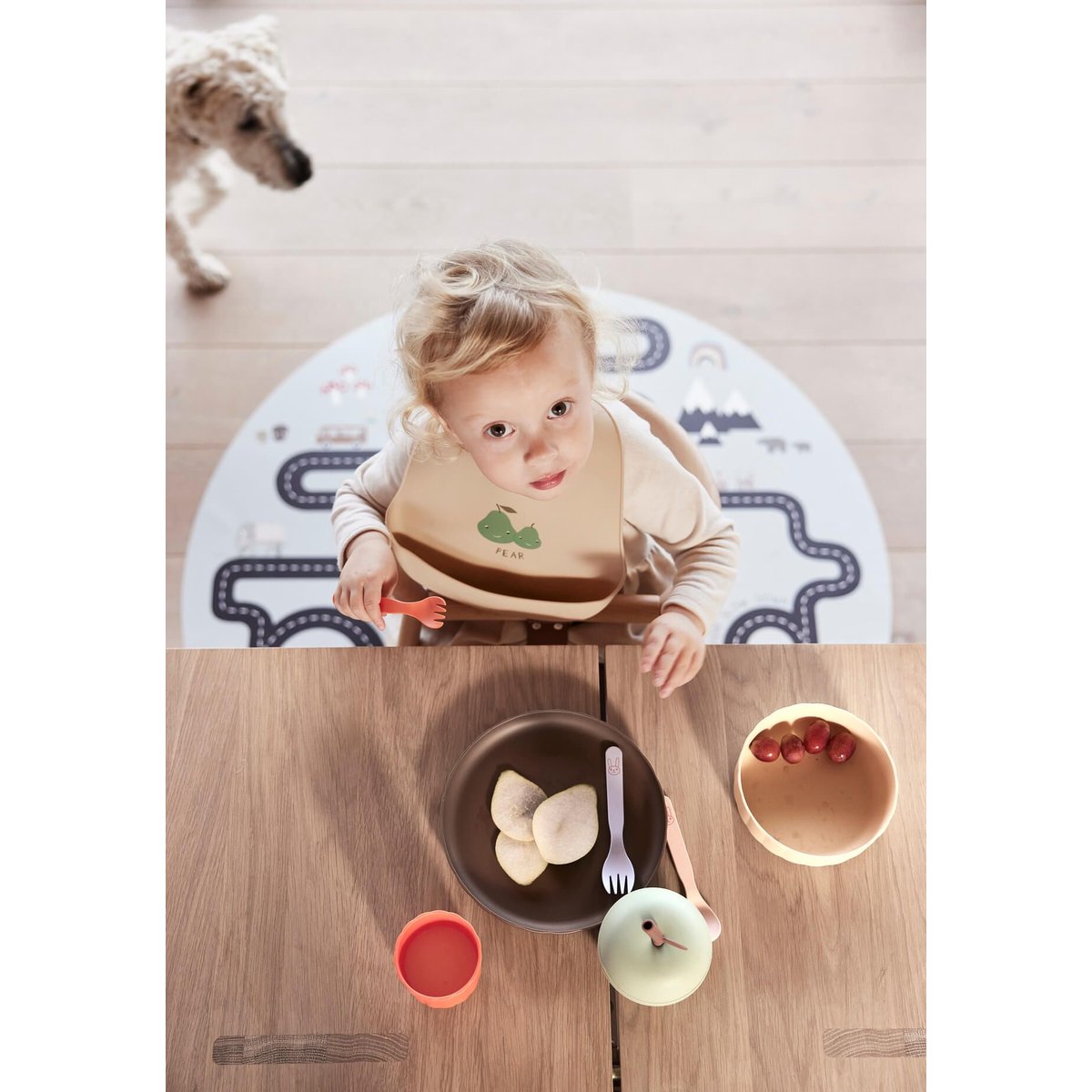 Bavoir Lot de 2 MINI bleu et beige, OYOY LIVING DESIGN