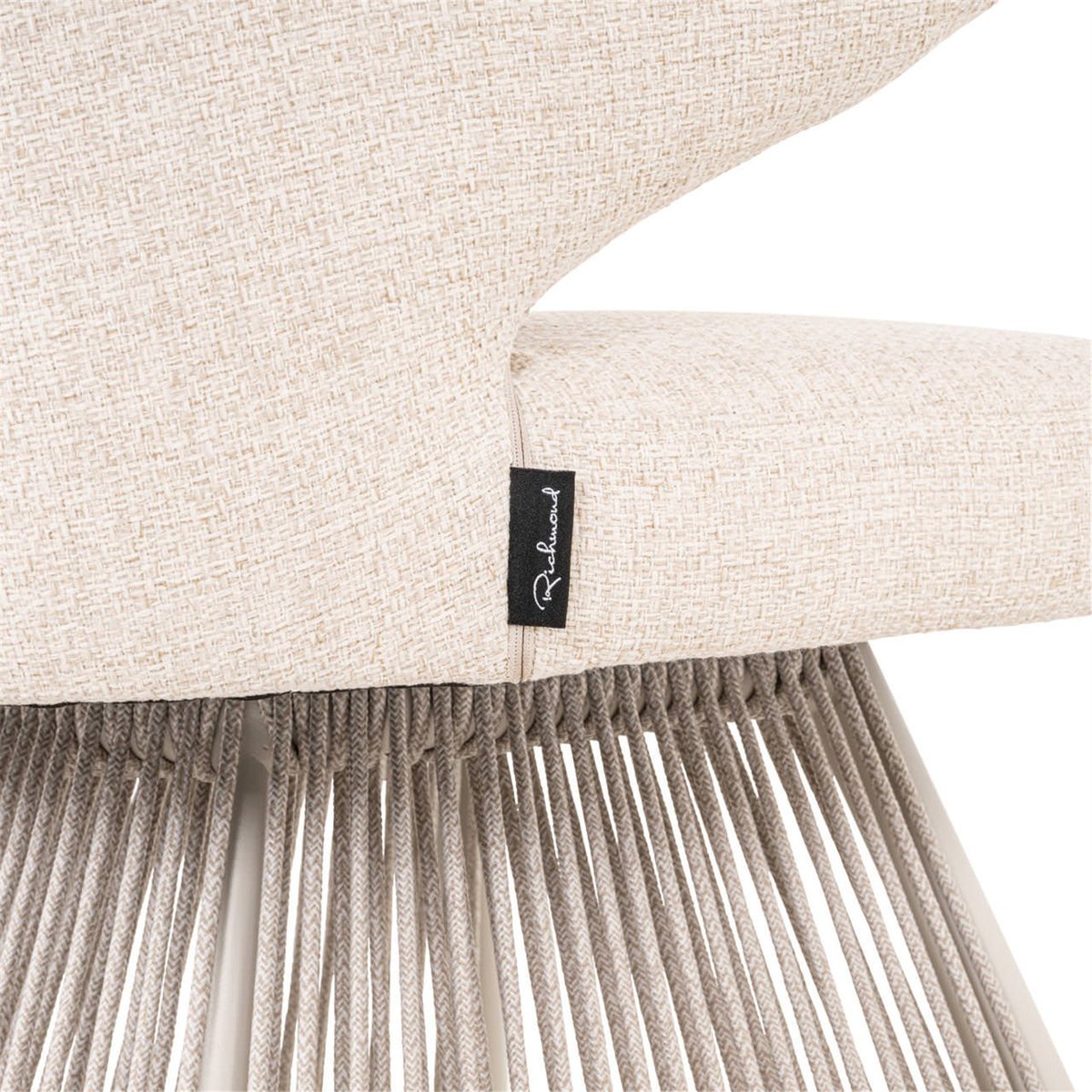 Chaise de repas outdoor en corde tressée beige alpine, RECOLLECTION