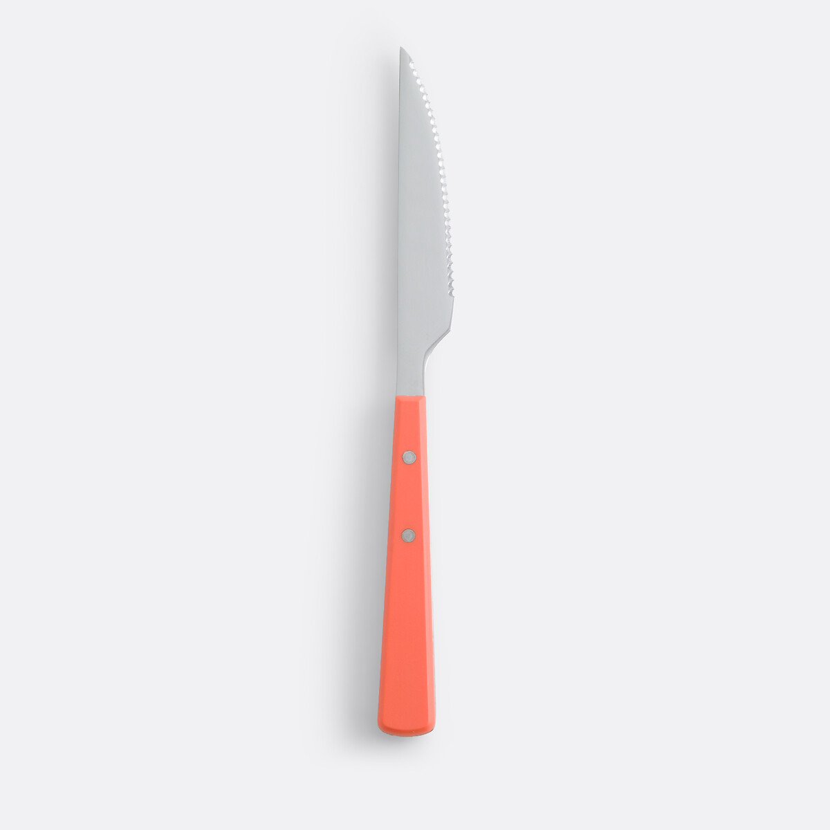 Lot de 4 couteaux à steak avec manches rivetés, ROBY orange corail, LA REDOUTE INTERIEURS