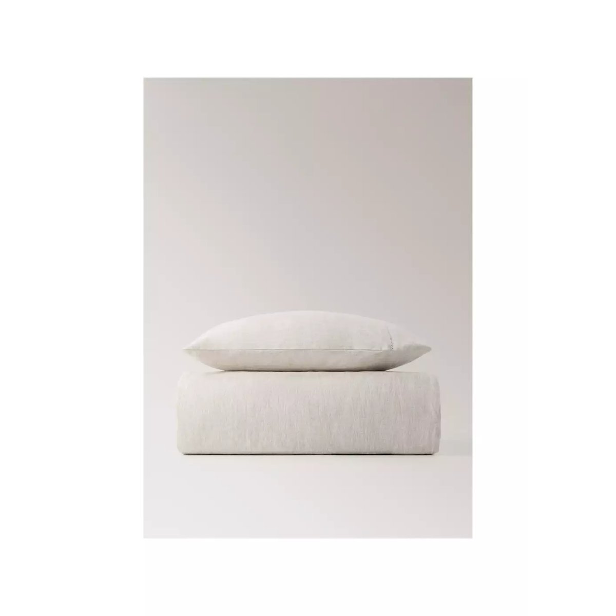 Housse de couette berceau lin lavé beige, MANGO HOME