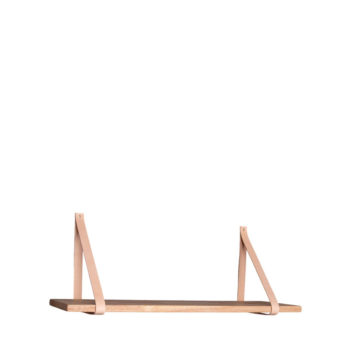Etagère murale en bois et cuir 120x20 cm- FORNO naturel, HOUSE NORDIC