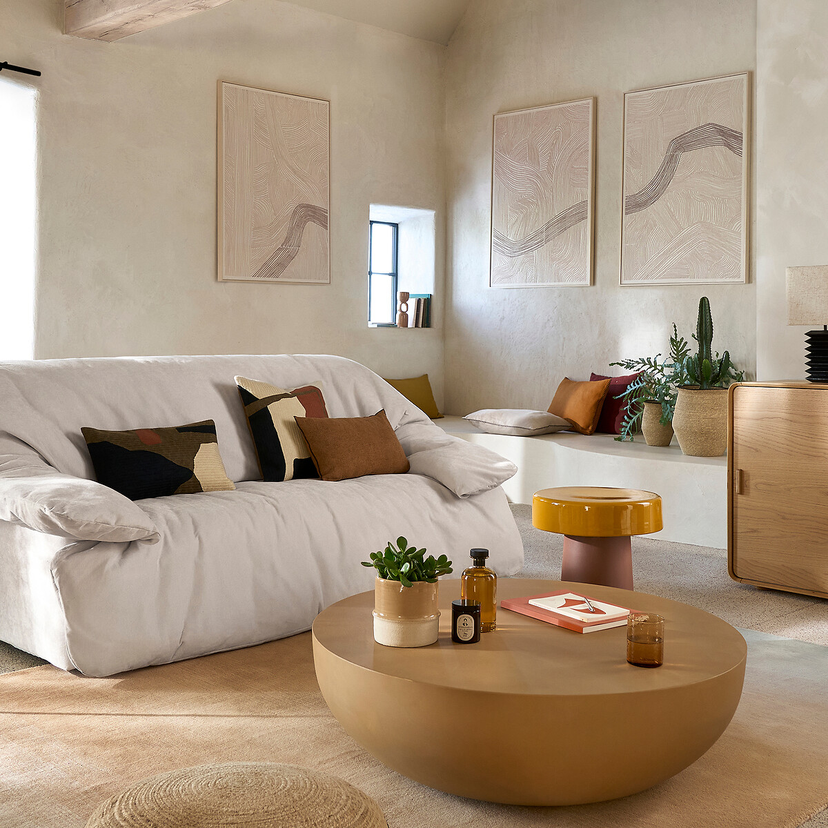 Quadro stampato in 3D, larghezza 85 x altezza 120 cm, DUNA sabbia, LA REDOUTE INTERIEURS