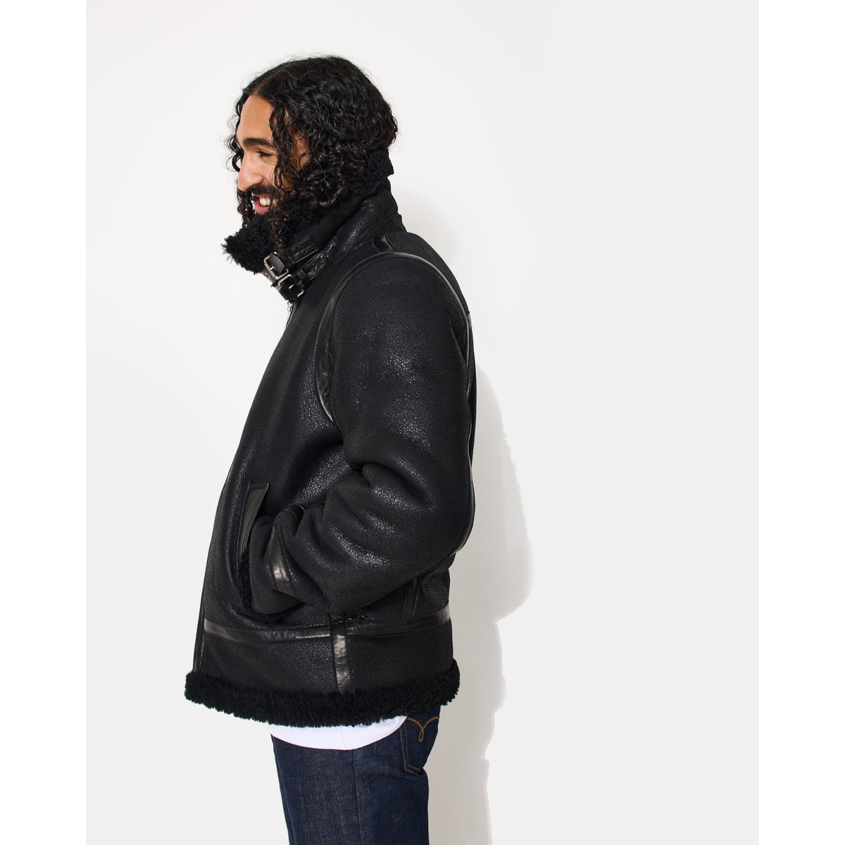 Blouson en cuir BOMBARDIER noir, CHEVIGNON