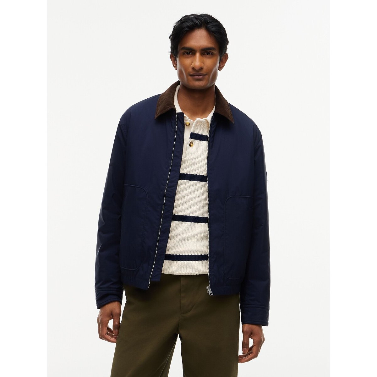 Veste, col chemise contrasté bleu marine, TOMMY HILFIGER