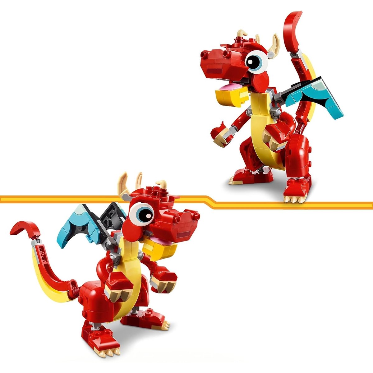 Le dragon rouge multicolore, LEGO