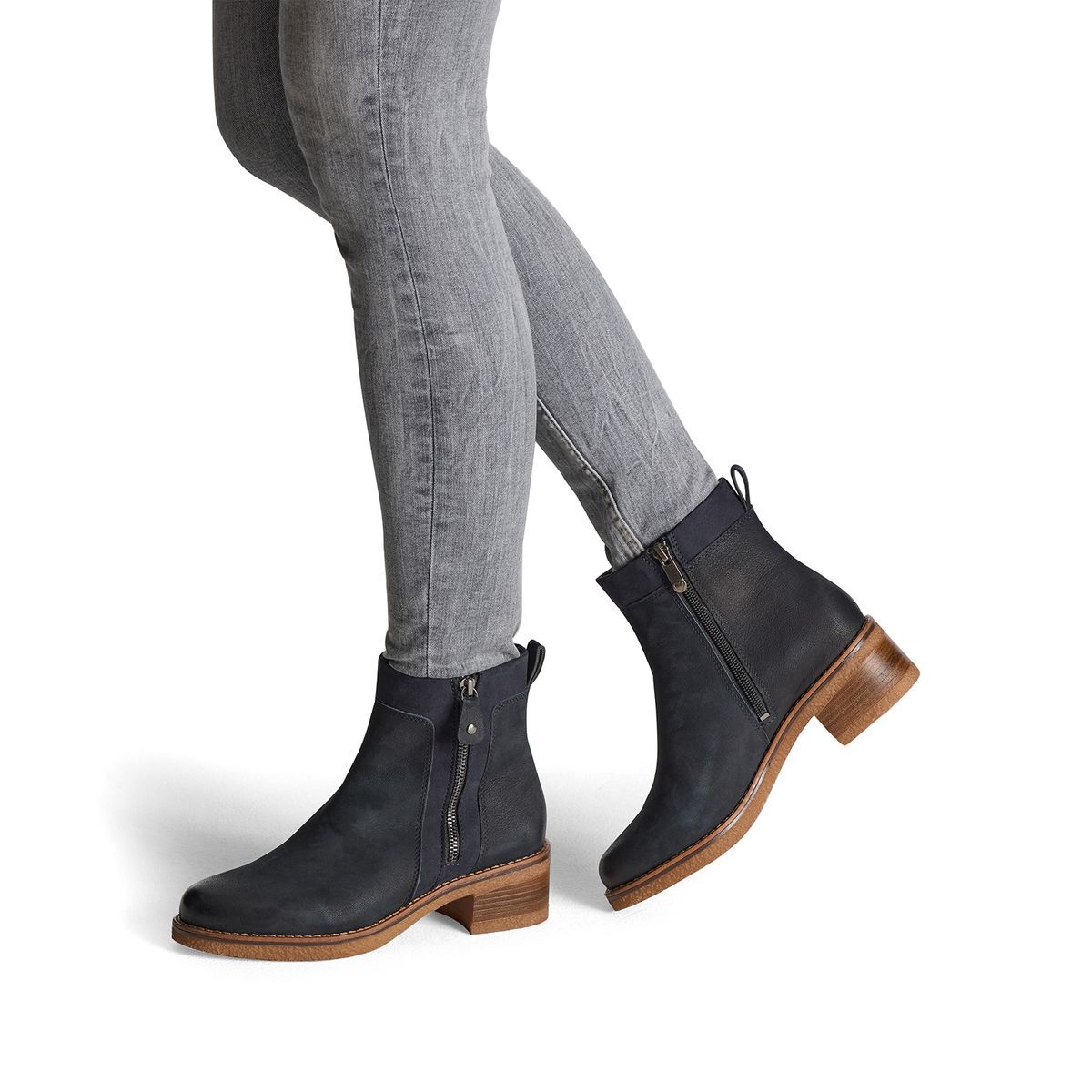 Bottine talon bloc bleu marine, MARCO TOZZI