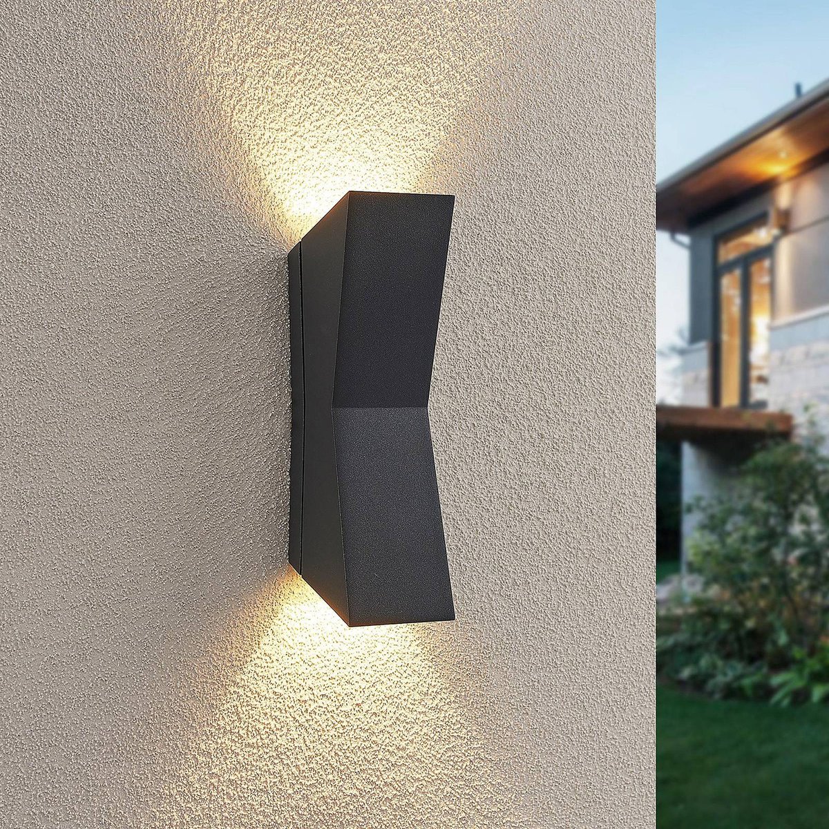 Applique extérieure en aluminium moderneLED anthracite, LUCANDE