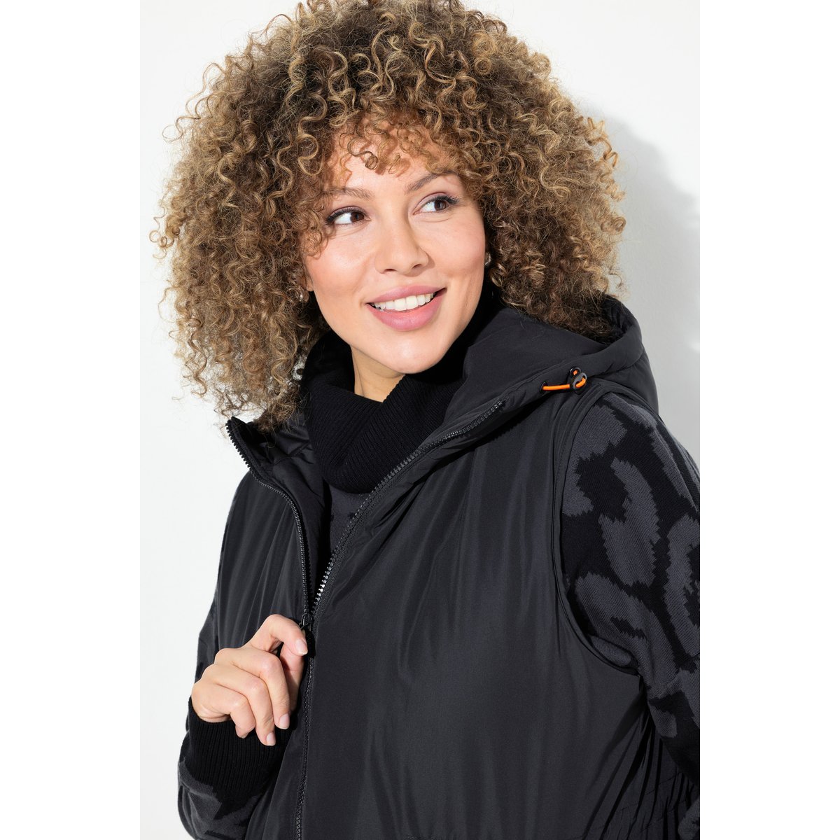 Gilet matelassé HYPRAR réversible noir, ULLA POPKEN