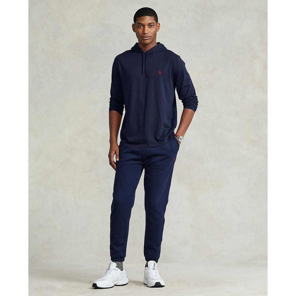 Camisola de mangas compridas, Pony Player bordado marinho, POLO RALPH LAUREN