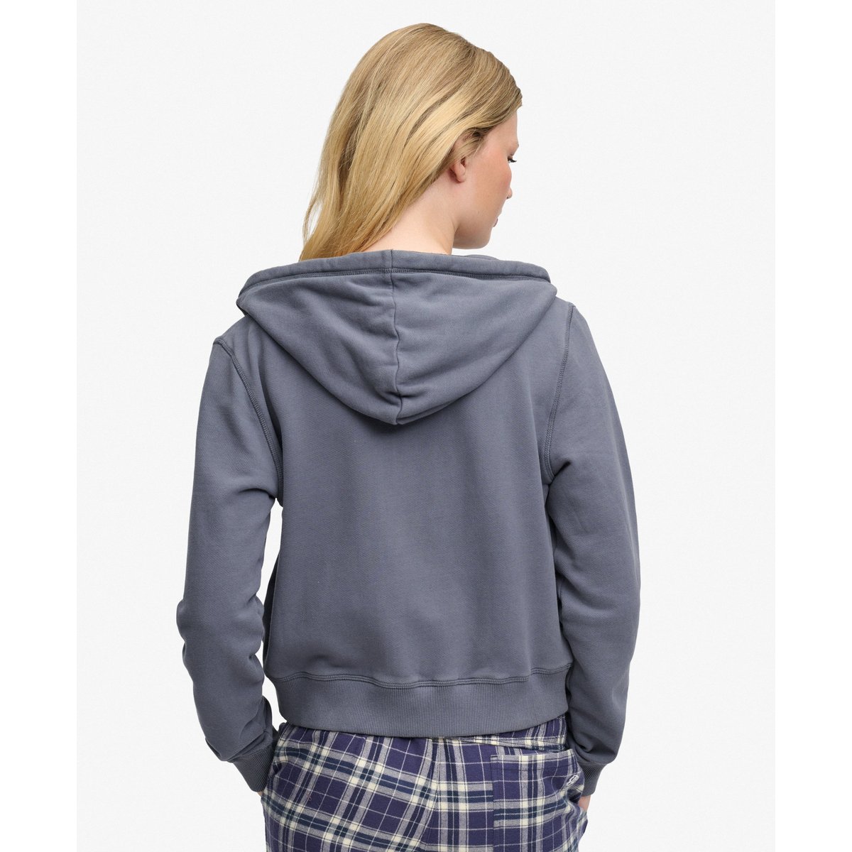 Sweat zippé à capuche Athletic Essentials coupe décontractée gris graphite, SUPERDRY