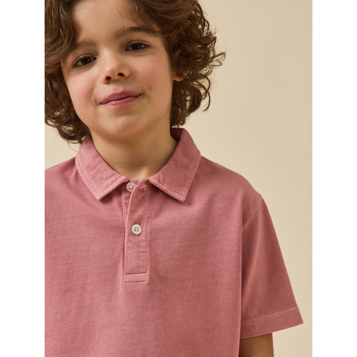 Polo - coton biologique vieux rose, CYRILLUS