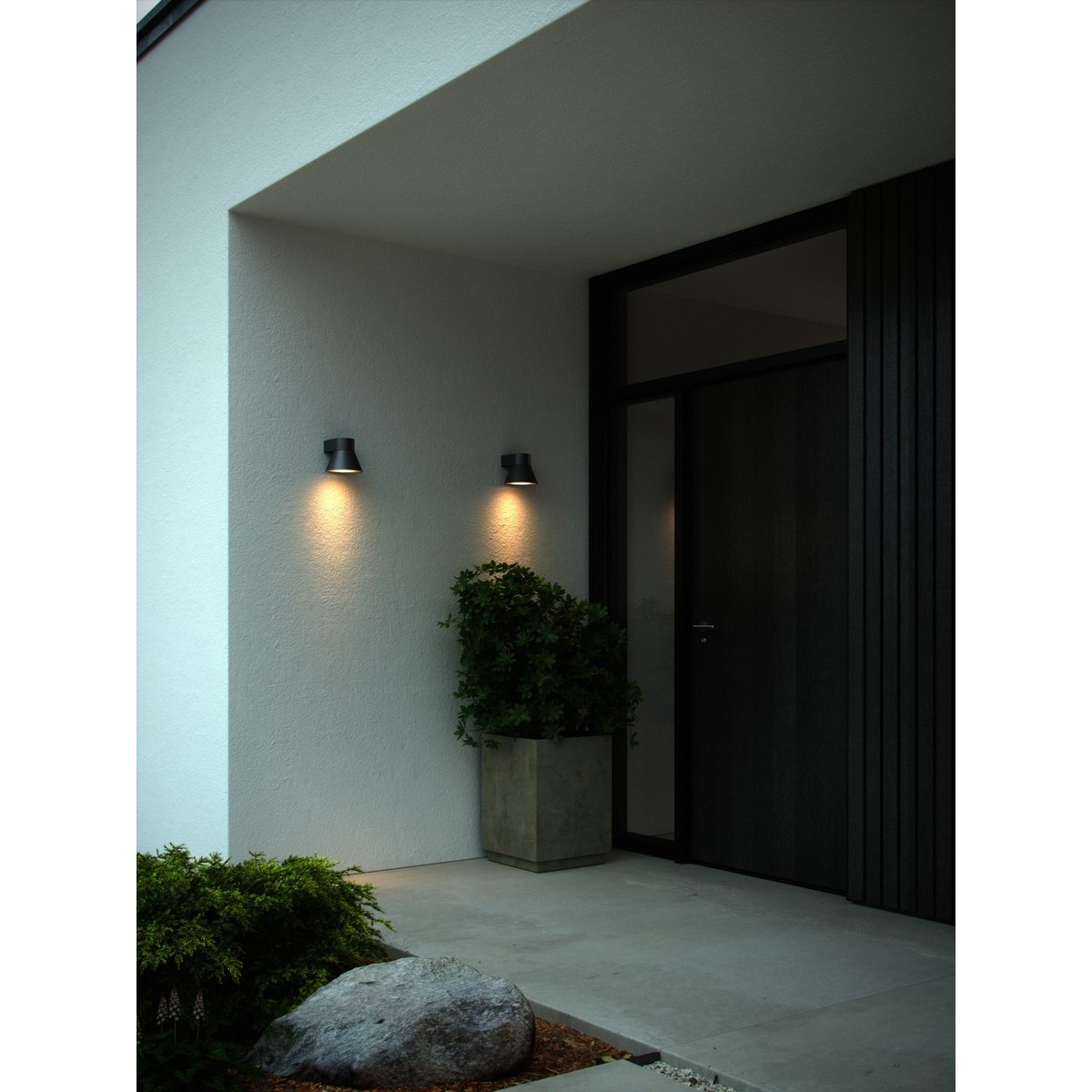 Applique murale extérieure vers le bas en aluminium, KYKLOP Cone noir, NORDLUX
