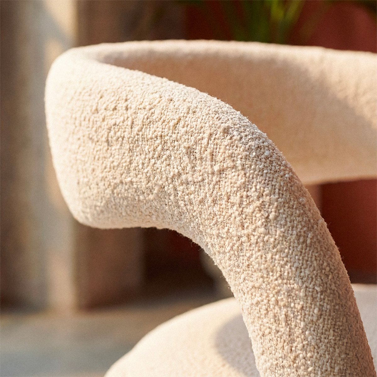 Lot de 2 fauteuils de table en tissu- ROMY beige chiné, DRAWER