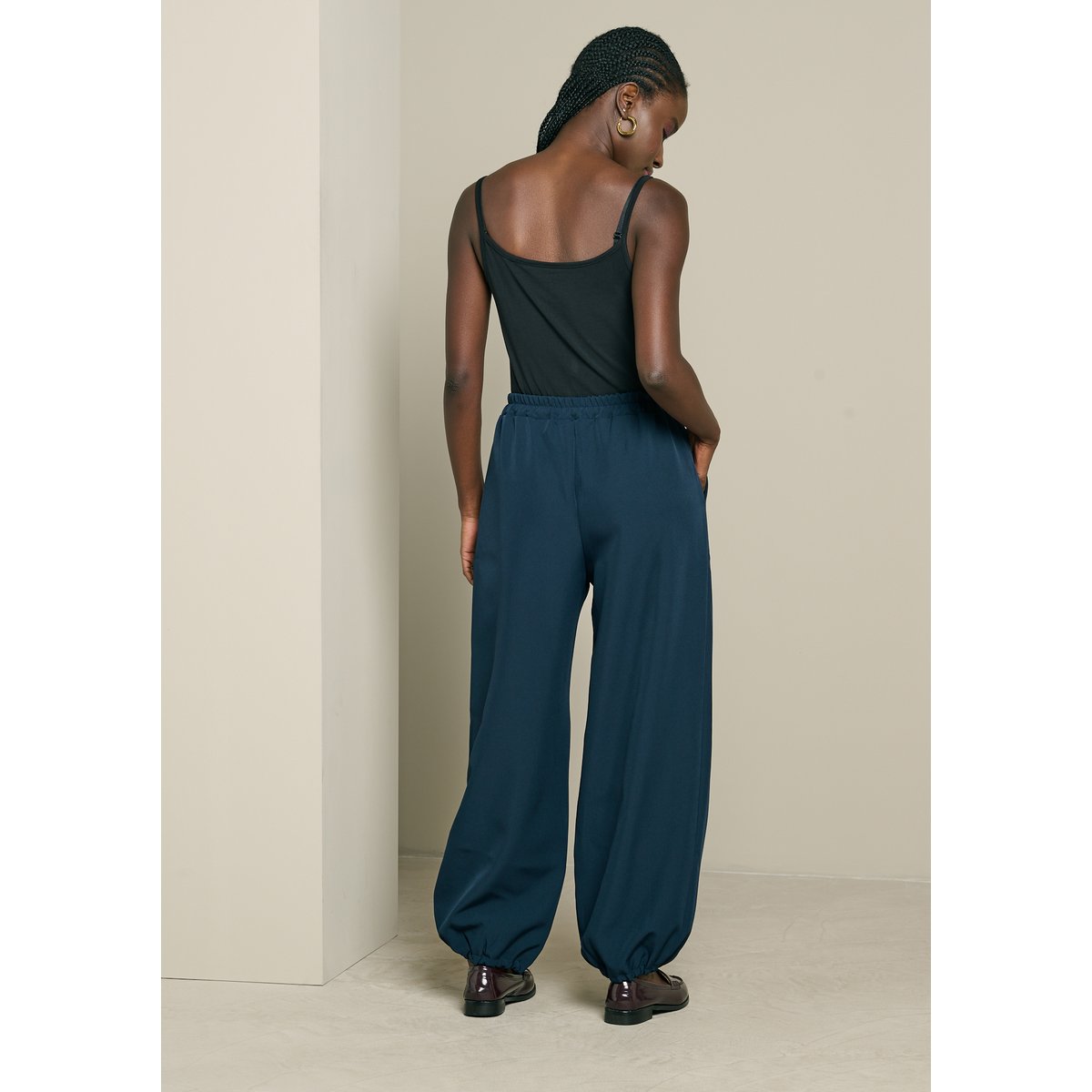 Pantalon balloon bleu marine, LOLALIZA
