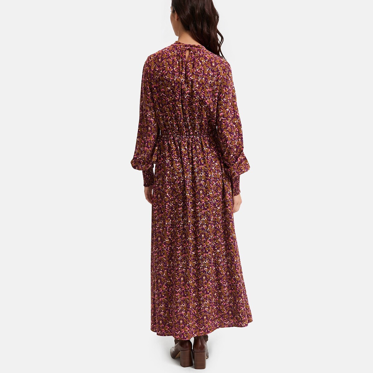 Robe longue imprimé floral, manches longues imprimé fleuri, LA REDOUTE COLLECTIONS