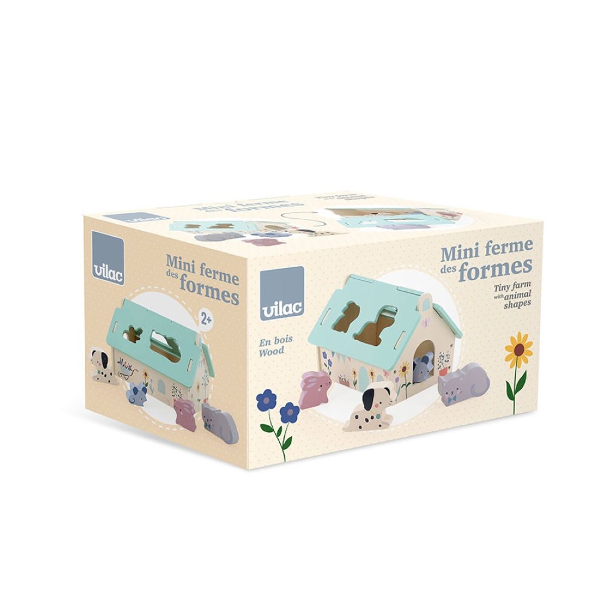 Mini ferme des formes beige, VILAC