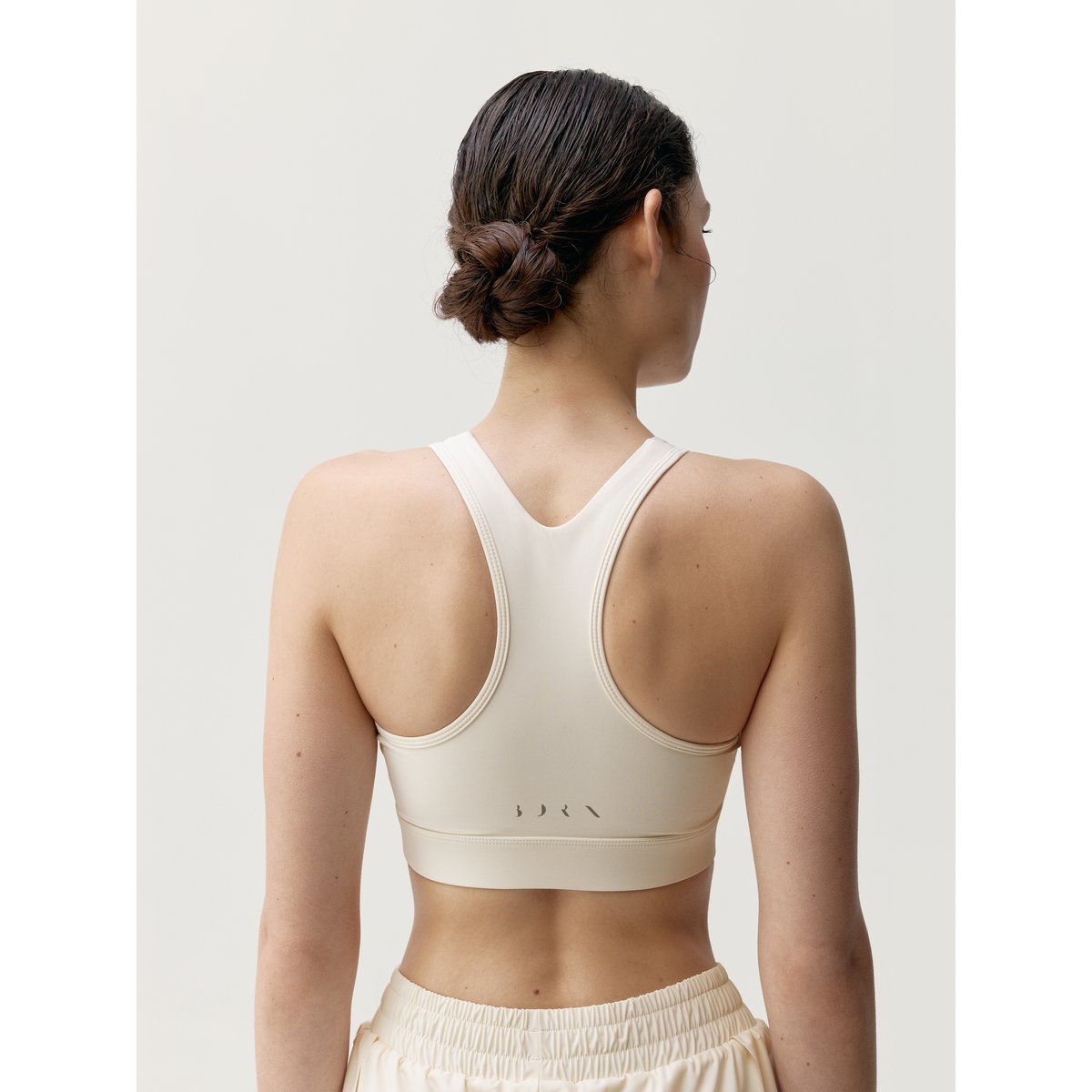 Brassière de Sport Performance Fixation Haute BIKILA blanc, BORN