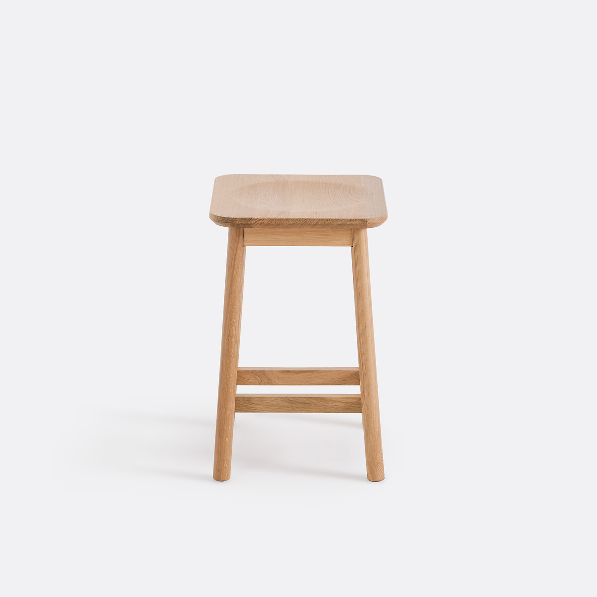 Hocker aus massiver Eiche H45 cm, Monsio eiche, LA REDOUTE INTERIEURS