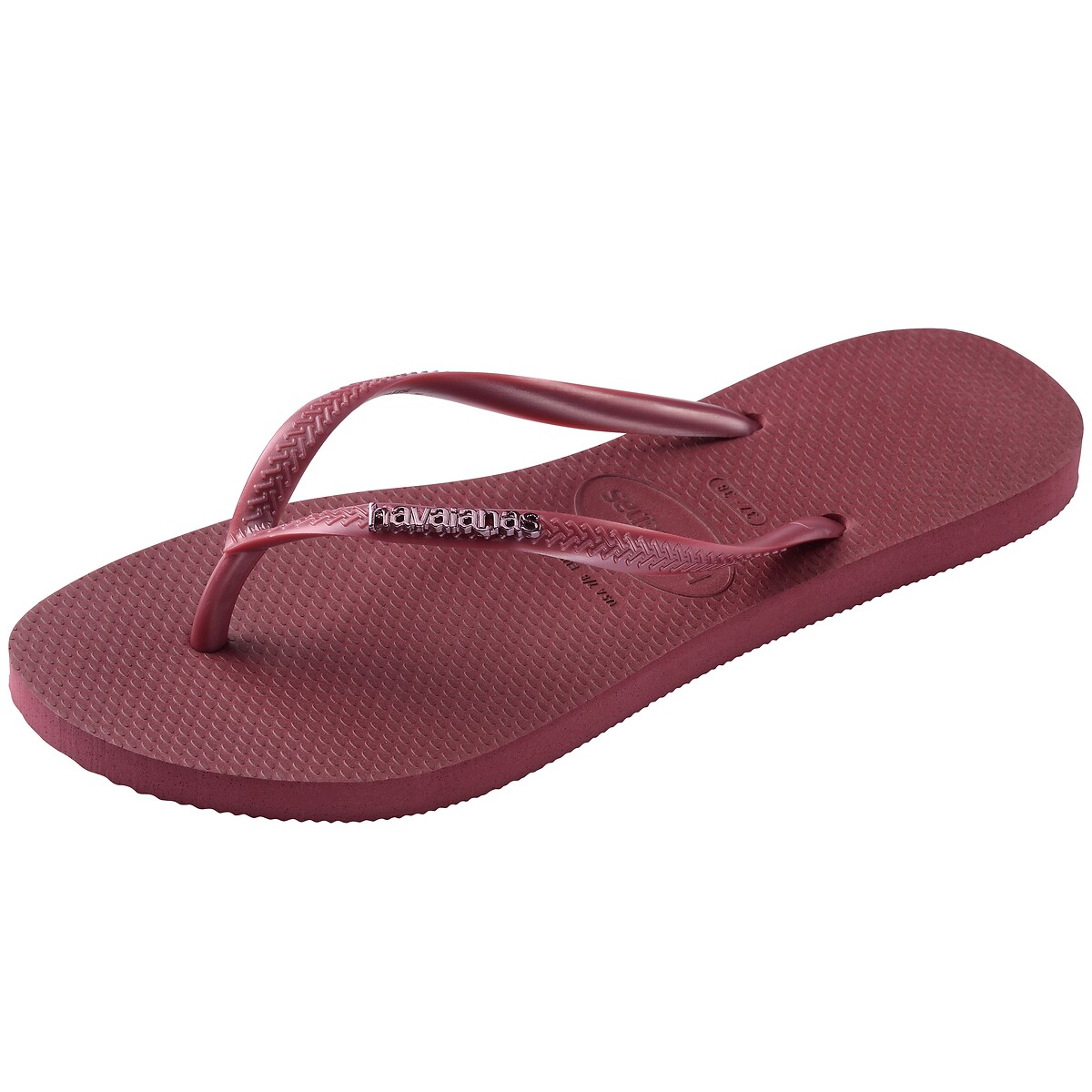 Teenslippers HAV SLIM LOGO METALLIC bordeaux , HAVAIANAS
