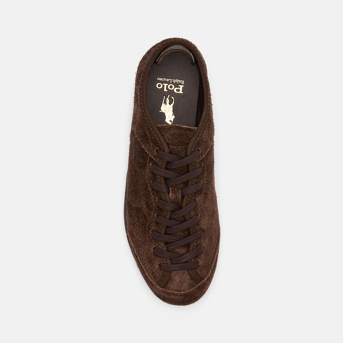 Baskets en cuir suède Low Profile marron foncé, POLO RALPH LAUREN